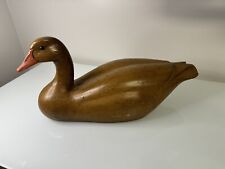 Vintage C.P.I. #100 Hand Carved Wood Duck 22 Inch Rustic Mantle Swan Decoy picture