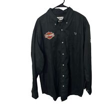 Harley Davidson Men's Service Uniform Button-Up Black Size XL - Z&M HD - Name TJ picture