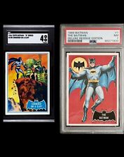 1966 The Batman PSA 7 Black Bat #1 Card 1989 Deluxe Reissue SGC 4 Robin Boy picture