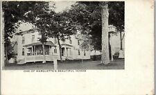 Marinette WI, Beautiful Early Home 1909 Vintage Postcard TT1 picture
