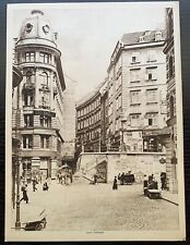 AUSTRIA OLD VIENNA 9'5X7 SEPIA TONED INFORMATION PHOTO CARD EX COND picture