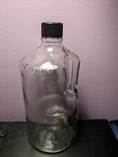 Vintage Glass Bottle Jug Embossed Empty Listerine with Cap Rare Large Size picture