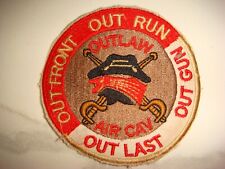 US Army OUTLAW AIR CAVALRY GROUP OUT FRONT - OUT RUN - OUT GUN - OUT LAST PATCH picture