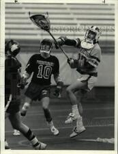 1985 Press Photo Tom Nims, Syracuse University Lacrosse against Pennsylvania picture