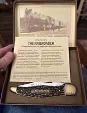 Boker Railroader Knife German Stag Folding Bowie 1980 Commemorative W/Packaging picture