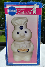 Pillsbury Doughboy Cookie Jar 1998 Holding Tray of Cookies 12