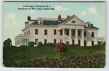 Postcard Vintage Residence of Mrs. Stuyvesant Fish in Newport, RI. picture
