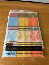 Set Of 3 Vintage German Linen Dish Tea Towels 20