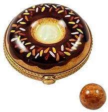 Rochard Limoges Donut Box with Removable Donut Hole Trinket Box picture