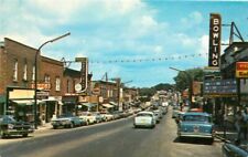 Ontario Canada Huntsville Main Street 1960s Autos Winger Postcard 22-1289 picture