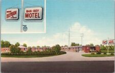 MAUMEE, Ohio Postcard BAN-REY MOTEL Highway 20 Roadside Linen c1950s Unused picture