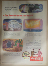Veedol Motor Oil Ad: The Bogey In The Morning  from 1940's Size: 11 x 15 inches picture