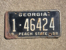 1959 Georgia License Plate 146424 GA Chevrolet Ford Fulton County Chevrolet Ford picture