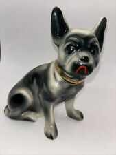 Vintage French Bulldog Frenchie Dog Figurine Gold Tone Collar Glossy picture