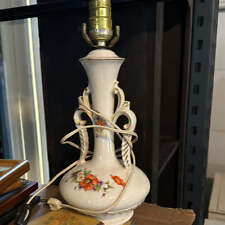 Vintage Porcelain Victorian Lamp w/ Rose Design picture