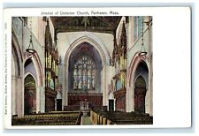 1905 Copper Windows Interior Unitarian Church Fairhaven Massachusetts Postcard picture