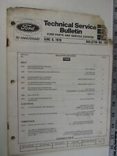 June 8, 1978 FORD Technical Service Bulletin Number 159  BIS picture