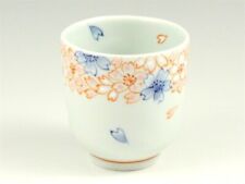 Arita yaki porcelain Japanese Green Tea cup Yunomi Sometsuke Edge Cherry L new picture