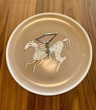 VINTAGE MCM GRANT CALIFORNIA POTTERY Stylized PRANCING HORSE Appetizer Dish picture
