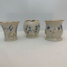 Lenox Set of 3 Floral Bud Vase Flower Pattern with Gold Trim picture