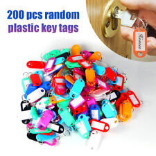 200Pcs ID Labels Tags with Split Ring Plastic Key Tags & Label Window Durable picture