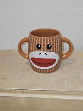 Sock Monkey Ceramic Two Handle-Two Sided Coffee Mug picture