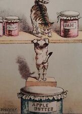 1897 Playful Mischief Kittens for John Spengler Wine Liquor Cigars Rochester NY picture