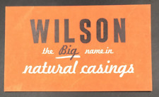 Vintage Wilson's Natural Casings Sausages Advertising Sales Postcard picture