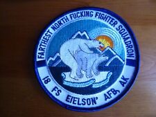 USAF 18 FS Fighter Squadron Patch Eielson AFB Alaska F-16 Falcon picture