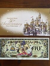 Disney 2005 50th Anniversary Goofy $5 Dollar W/envelope UNC Mint T RARE picture