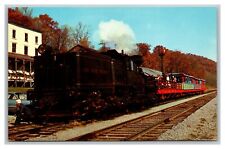 Vintage 1970's Postcard Steam Train on Cass Scenic Railway Cass West Virginia picture
