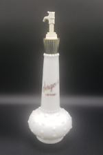 Vintage Jergen’s 1960s Milk Glass Hobnail Lotion Bottle  Genie Style picture