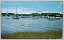 Cohasset Massachusetts Cohasset Harbor Scenic Ships Chrome WOB Postcard picture