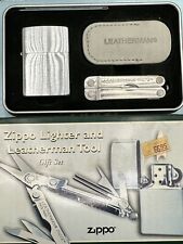 Leatherman Micra Tool And Chrome Zippo Lighter Gift Set In Tin picture