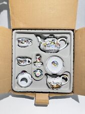 Rare Alice In Wonderland Miniature Tea Set For Two By Paul Cardew 9 Pc Set New picture