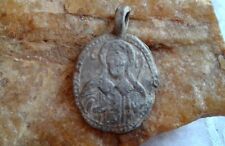 RARE 18-19th CENTURY RUSSIAN ORTHODOX ICONIC MEDAL SAINT MITROPHAN of VORONEZH picture