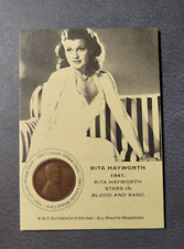 Rita Hayworth Authenticated Ink Blood and Sand 1941 Wheat Penny Card picture