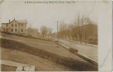 GREEN LANE, PA.~RPPC~REAL PHOTO~A BIRDS-EYE VIEW ALONG MAIN STREET~1907 picture