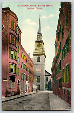 Boston, Massachusetts - Old North Church, Salem Street - Vintage Postcard picture