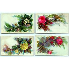 c1880s Colorful Plants & Flowers Stock Blank Business Victorian Trade Cards C13 picture
