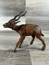 Unique Vintage Fur Covered Antelope Wild Animal Figurine  7