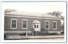 Lisbon North Dakota ND Postcard RPPC Photo Post Office Building c1950's Vintage picture