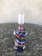 14mm Dichro Bowl for Water Rainbow Color Swirl Glass Bowl picture