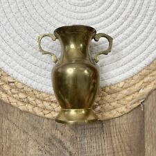 Vintage Brass Vase with Handles Miniature Bud Vase picture
