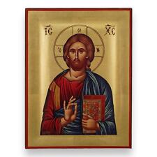 Jesus Christ Pantocrator Icon - Premium Handmade Greek Orthodox Byzantine Icon picture