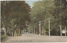 1907~Houlton Maine ME~Upper Main Street View~Antique Postcard picture