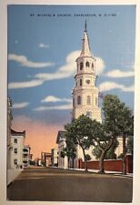 St. Michael's Church, Charleston, SC South Carolina Vintage Postcard picture