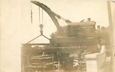 Postcard RPPC 1911 Illinois Children Alton Railroad crane construction 23-12363 picture