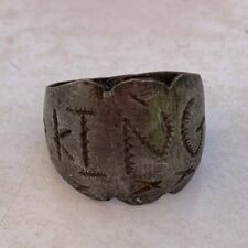 RARE ANCIENT ANTIQUE SOLID SILVER VIKING RING AUTHENTIC ARTIFACT picture