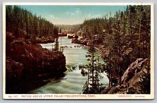 Rapids Upper Falls Yellowstone National Park River Forest Vintage UNP Postcard picture
